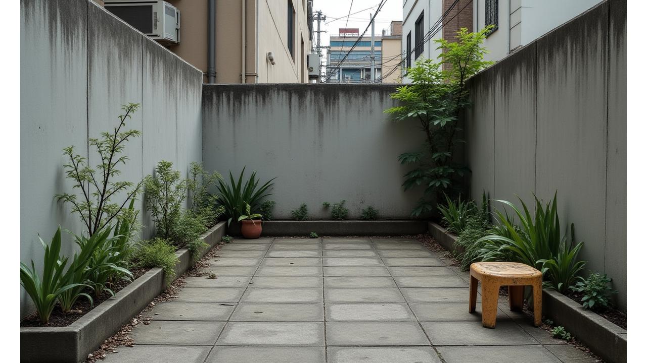 Before: 麻布の狭小住宅の殺風景な庭