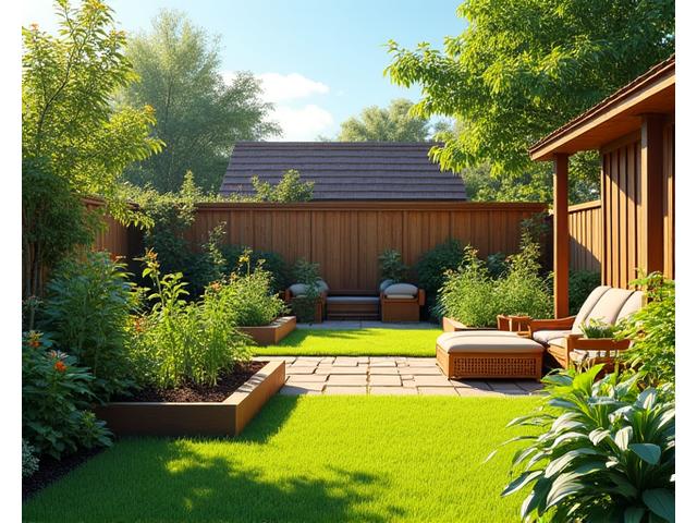 四季折々の変化を楽しむ家庭菜園がある庭