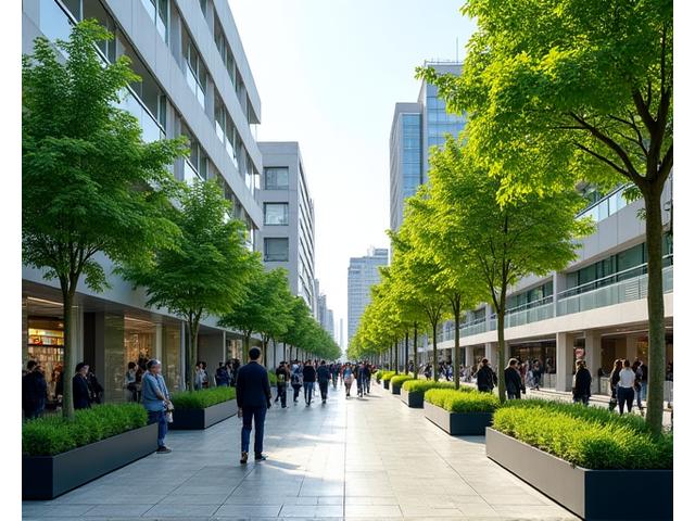 駅前広場の再整備と緑化による視覚的改善事例