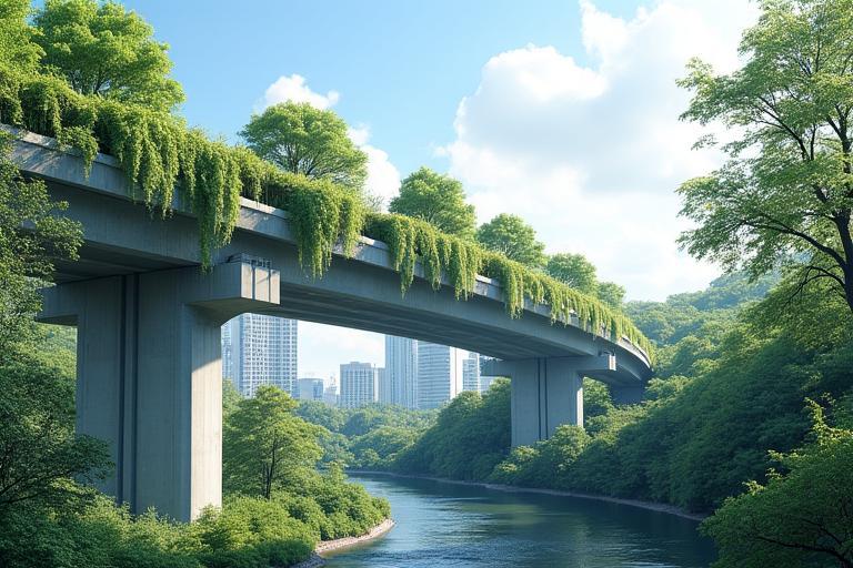 交通インフラ周辺の緑化による景観改善事例